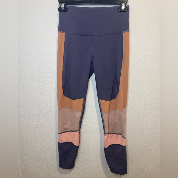 Free People Movement Topaz Leggings Small High Waist Colorblock Purple - Picture 3 of 8